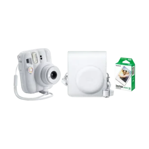 Fujifilm Instax Mini 13 Instant Film Camera Combo with 1 Film and Case (Clay White)